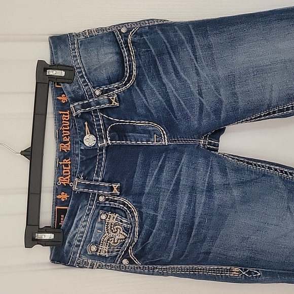 ROCK REVIVAL JEANS JENA MID RISE BOOT 26 DENIM PANTS - Picture 3 of 7